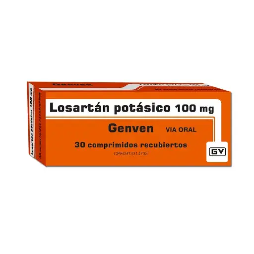 Losartan Potásico Genven 100Mg 30Tabletas