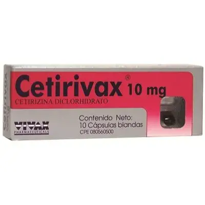 Cetirivax 10Mg Capsulas X 10 